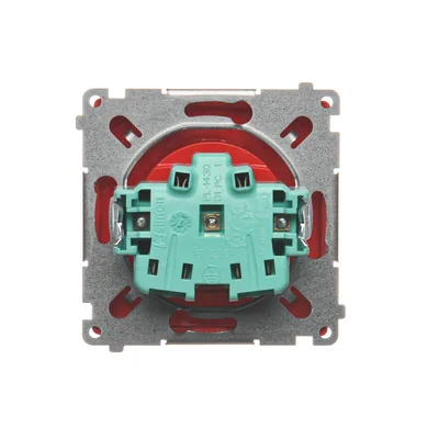 SIMON BASIC Gniazdo wtyczkowe z uziemieniem 16A 230V czerwone