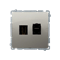 SIMON BASIC HDMI + RJ45 category 6 (module) satin socket