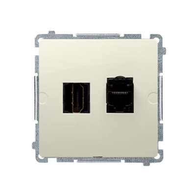 SIMON BASIC HDMI + RJ45 socket category 6 (module) beige