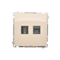 SIMON BASIC HDMI + RJ45 socket category 6 (module) beige