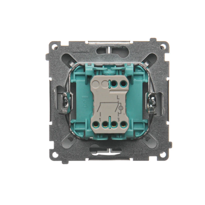 SIMON BASIC Interrupteur chandelier avec rétroéclairage (module) 10AX 230V argent mat