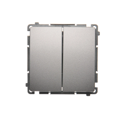 SIMON BASIC Interrupteur chandelier avec rétroéclairage (module) 10AX 230V argent mat