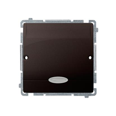 SIMON BASIC Interrupteur hôtel simple avec rétroéclairage 10(2)A chocolat