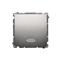 SIMON BASIC Interrupteur unipolaire (module) avec signalisation LED 10AX 230V argent mat