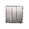 SIMON BASIC Interruptor triple 10A 250V plata mate