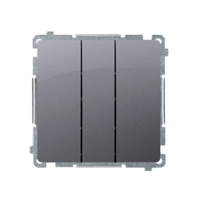 SIMON BASIC Interruptor triple 10A 250V plata mate
