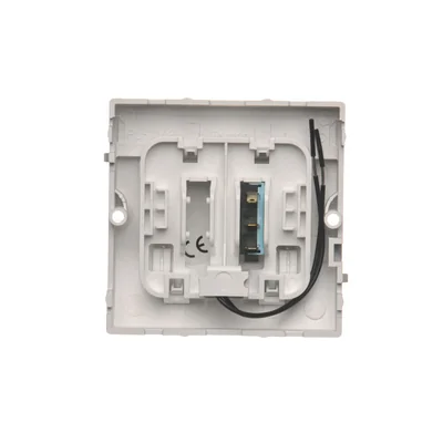 SIMON BASIC Interruttore singolo per hotel con retroilluminazione 10(2)A, argento opaco