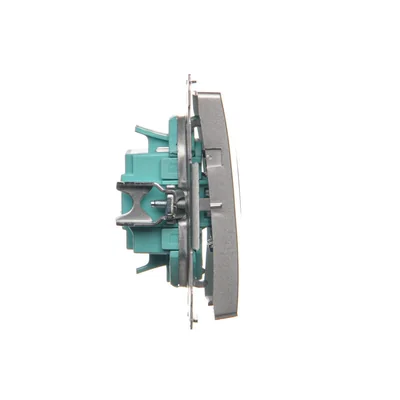 SIMON BASIC Interruttore triplo 10A 250V argento opaco