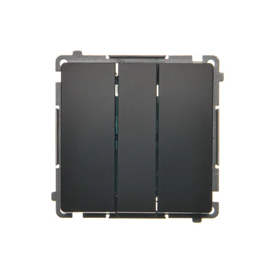 SIMON BASIC Interruttore triplo 10A 250V grafite opaco