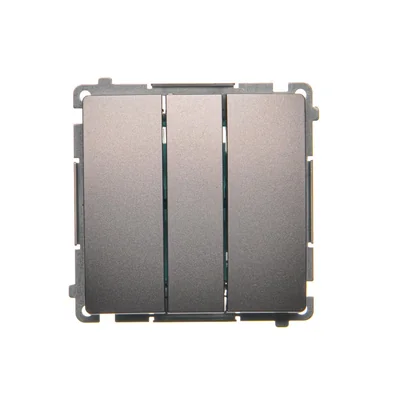SIMON BASIC Interruttore triplo con retroilluminazione LED 10A 250V in acciaio inox