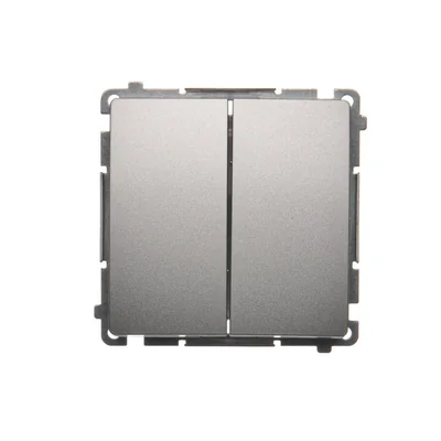 SIMON BASIC Kerzenschalter mit Hintergrundbeleuchtung (Modul) 10AX 230V silber matt
