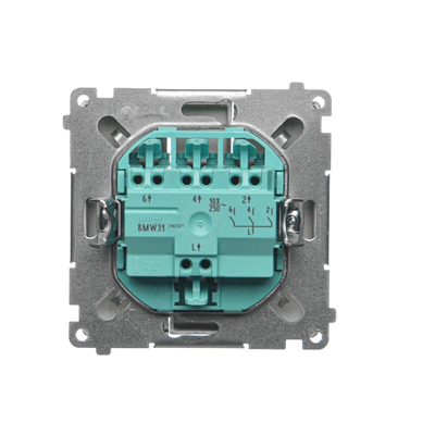 SIMON BASIC Łącznik potrójny 10A 250V satynowy