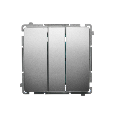 SIMON BASIC Łącznik potrójny 10A 250V satynowy