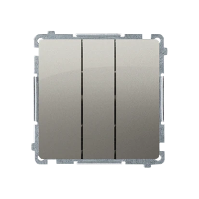 SIMON BASIC Łącznik potrójny 10A 250V satynowy