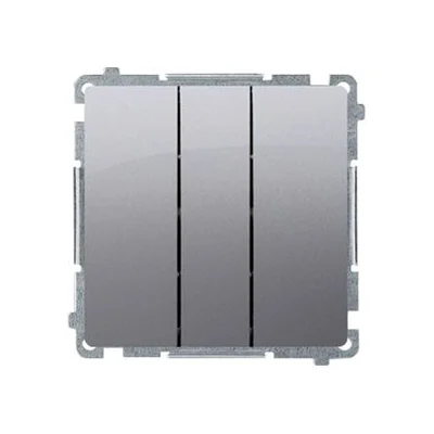 SIMON BASIC Łącznik potrójny 10A 250V stal inox