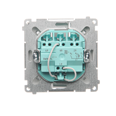 SIMON BASIC Łącznik potrójny z podświetleniem LED 10A 250V biały
