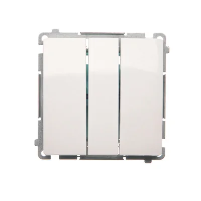 SIMON BASIC Łącznik potrójny z podświetleniem LED 10A 250V biały