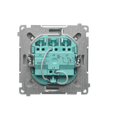 SIMON BASIC Łącznik potrójny z podświetleniem LED 10A 250V satynowy