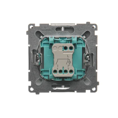 SIMON BASIC Łącznik świecznikowy z podświetleniem (moduł) 10AX 230V srebrny mat