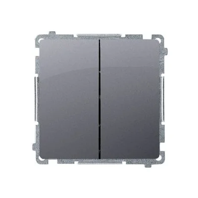 SIMON BASIC Łącznik świecznikowy z podświetleniem (moduł) 10AX 230V srebrny mat
