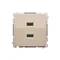 SIMON BASIC Ladegerät 2xUSB 2,1A 5V DC 230V beige