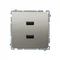 SIMON BASIC Ładowarka 2xUSB 2,1A 5V DC 230V satynowy