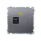 SIMON BASIC LWL/optische Einzelsteckdose SC/APC silbermatt