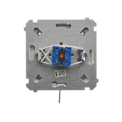 SIMON BASIC Momentary shutter switch with a key, 3-position "I-0-II" 2 N/O contacts, silver matt