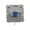 SIMON BASIC Momentary shutter switch with a key, 3-position "I-0-II" 2 N/O contacts, silver matt