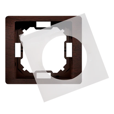 SIMON BASIC NEOS 1-gang frame for splash-proof version IP44 with mahogany gasket
