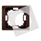 SIMON BASIC NEOS 1-gang frame for splash-proof version IP44 with mahogany gasket
