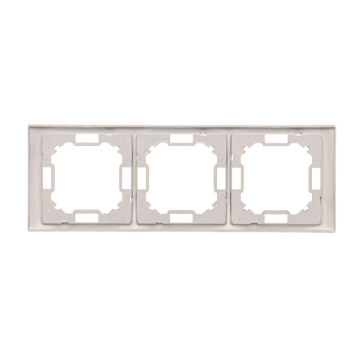 SIMON BASIC NEOS 3-fach Universalrahmen, horizontal und vertikal, Edelstahl