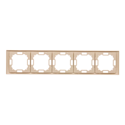 SIMON BASIC NEOS 5-fach Universalrahmen, horizontal und vertikal, beige