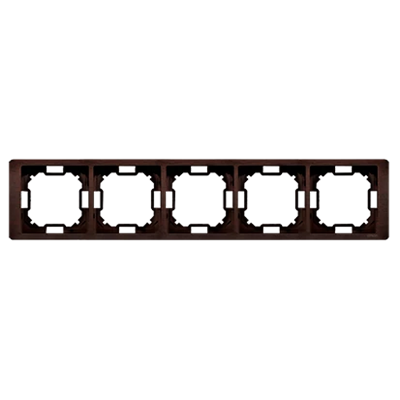SIMON BASIC NEOS 5-fold universal frame, mahogany horizontal and vertical