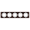SIMON BASIC NEOS 5-fold universal frame, mahogany horizontal and vertical
