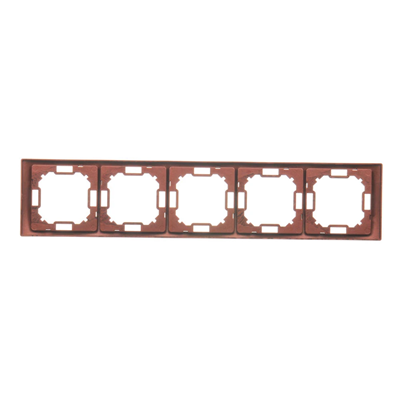 SIMON BASIC NEOS 5-fold universal frame, mahogany horizontal and vertical