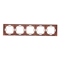 SIMON BASIC NEOS 5-fold universal frame, mahogany horizontal and vertical