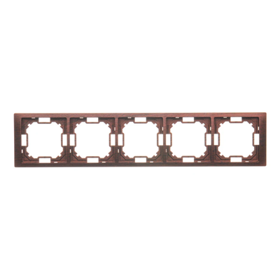 SIMON BASIC NEOS 5-fold universal frame, mahogany horizontal and vertical
