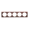 SIMON BASIC NEOS 5-fold universal frame, mahogany horizontal and vertical