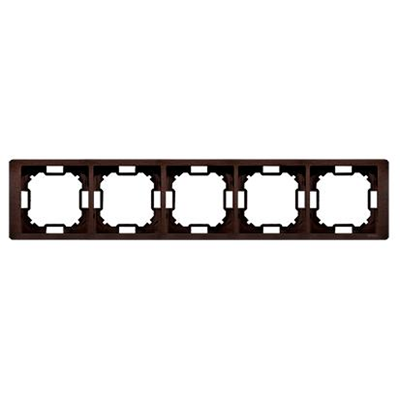 SIMON BASIC NEOS 5-fold universal frame, mahogany horizontal and vertical