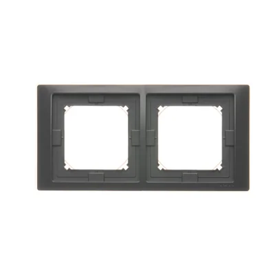 SIMON BASIC NEOS Cadre double pour version étanche aux éclaboussures IP44 avec jeu de joints graphite mat