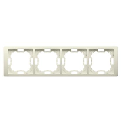 SIMON BASIC NEOS Cadre universel quadruple, horizontal et vertical, beige