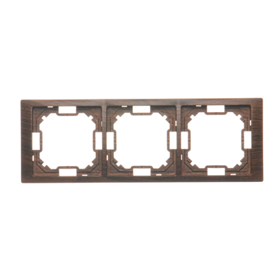 SIMON BASIC NEOS cadre universel triple, chêne horizontal et vertical