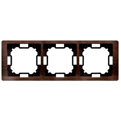 SIMON BASIC NEOS cadre universel triple, chêne horizontal et vertical