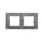 SIMON BASIC NEOS Cornice doppia per la versione antispruzzo IP44 con un set di guarnizioni in grafite opaca