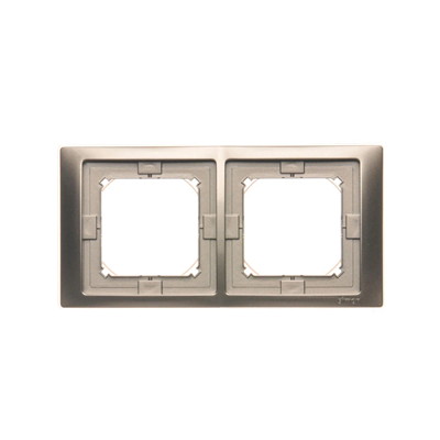 SIMON BASIC NEOS Cornice doppia per versione antispruzzo IP44 con set di guarnizioni, satinata