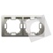 SIMON BASIC NEOS Double frame for IP44 splash-proof version with satin gasket set