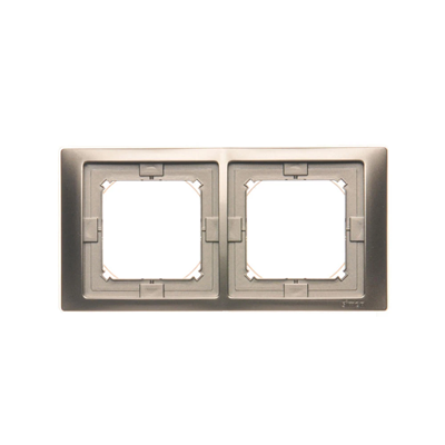 SIMON BASIC NEOS Double frame for IP44 splash-proof version with satin gasket set