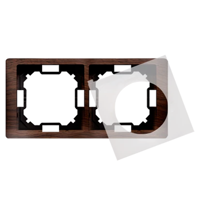 SIMON BASIC NEOS Double frame for splash-proof version IP44 with a set of gaskets oak