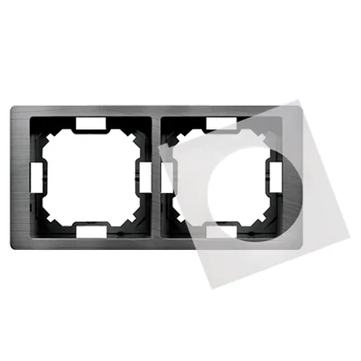 SIMON BASIC NEOS Double frame for splash-proof version IP44 with a set of titanium gaskets